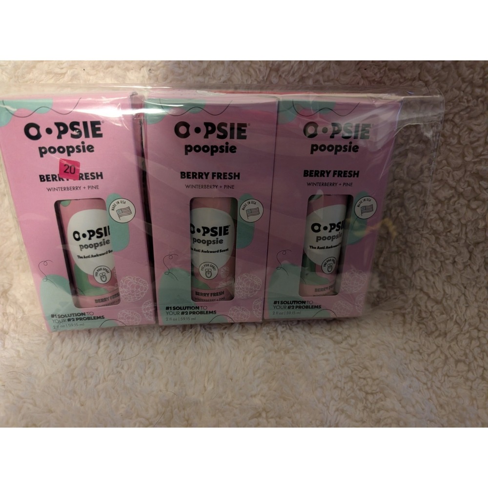 3- Oopsie Poopsie Bathroom Spray Eliminate Poop Smell Deodorizer Flower Citrus